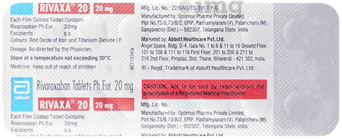 Rivaxa 20mg Tablet image Rivaxa 20mg Tablet image