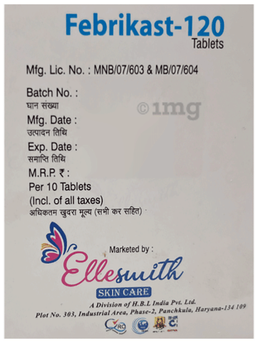 Febrikast 120mg Tablet image Febrikast 120mg Tablet image