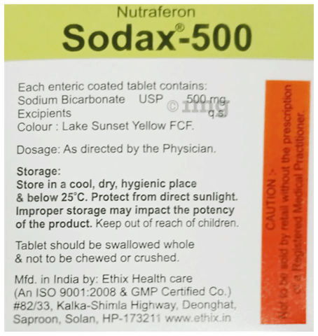 Sodax 500 Tablet image Sodax 500 Tablet image