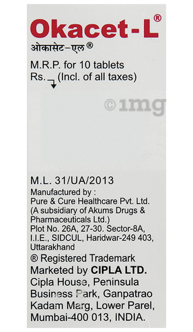 Okacet-L Tablet image