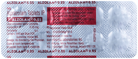 Alzolam 0.25 Tablet image