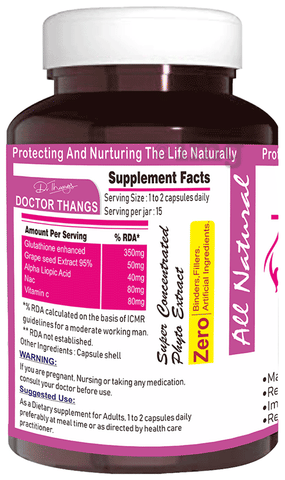 Dr. Thangs Evershine Enhanced L-Glutathione Capsule: Buy bottle of 30.0  capsules at   in India | 1mg
