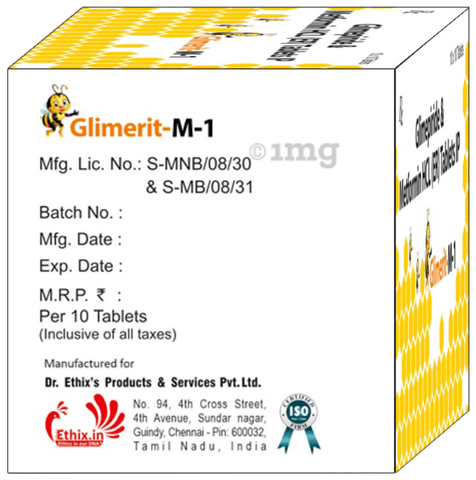 Glimerit M 1mg/500mg Tablet