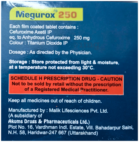 Megurox 250 Tablet image Megurox 250 Tablet image
