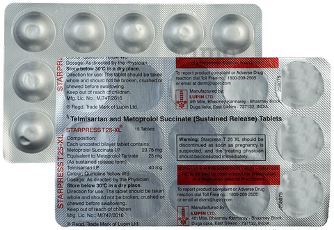 Starpress T 25-XL Tablet: View Uses, Side Effects, Price and 
