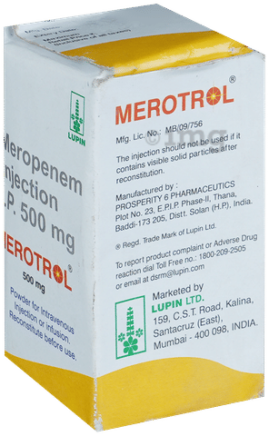 Merotrol 500mg Injection image