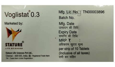 Voglistat 0.3mg Tablet image