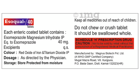 Esoqual 40 Tablet image Esoqual 40 Tablet image