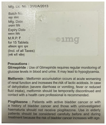 Glimzab MP 1mg/500mg/15mg Tablet SR