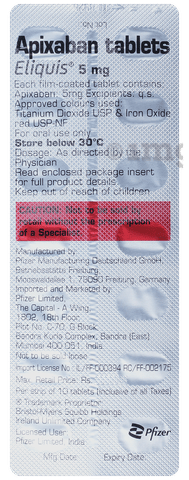 Eliquis 5mg Tablet image Eliquis 5mg Tablet image