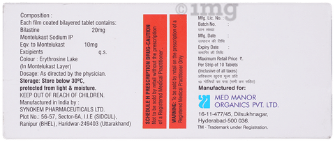 Bilamed M 20mg/10mg Tablet