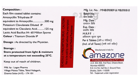 Hitclav-LB 625 Tablet image
