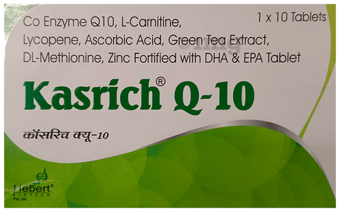 Kasrich Q-10 Tablet: Buy strip of 10.0 tablets at best price in