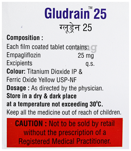 Gludrain 25 Tablet image Gludrain 25 Tablet image