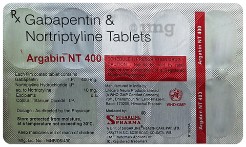 Argabin NT 400 Tablet image Argabin NT 400 Tablet image