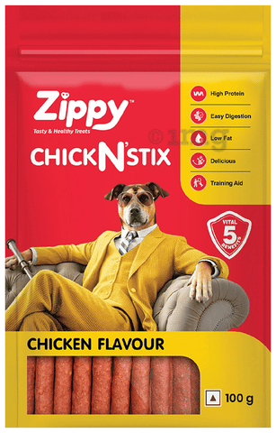 Zippy Chick N' Stix Sticks for Dog Chicken: Buy packet of 100.0 gm