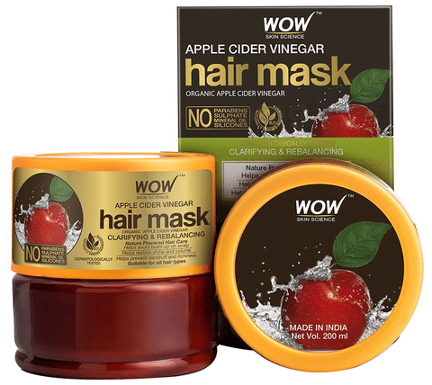 WOW Skin Science Apple Cider Vinegar Hair Mask: Buy jar of 200 ml Cream at best price in India | 1mg WOW Skin Science Apple Cider Vinegar Hair Mask: Buy jar of 200 ml Cream at best price in India | 1mg