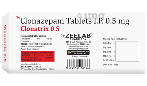 Clonatrix 0.5mg Tablet image