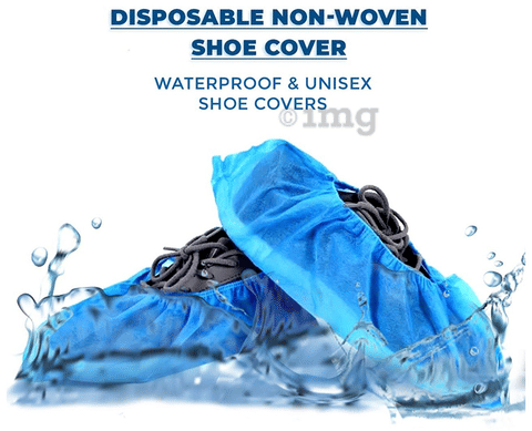 C Cure Non Woven Disposable Shoe Cover Blue: Buy packet of