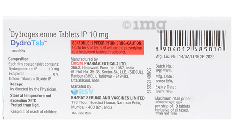 Dydrotab 10mg Tablet image