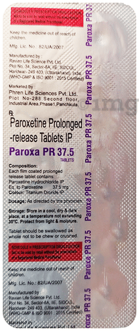 Paroxa PR 37.5 Tablet image Paroxa PR 37.5 Tablet image