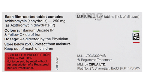 Azicip 250 Tablet image