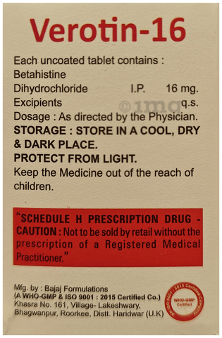 Verotin 16 Tablet image