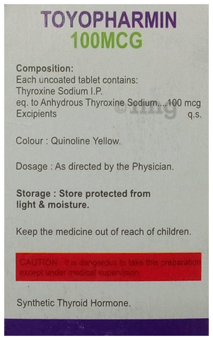 Toyopharmin 100mcg Tablet image Toyopharmin 100mcg Tablet image