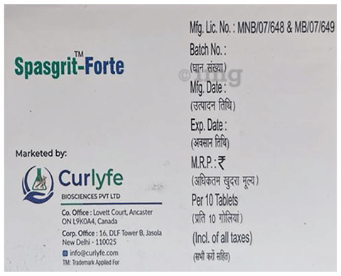 Spasgrit-Forte Tablet image