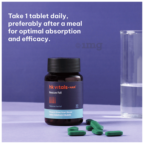 HK Vitals Hair Rescue Fall Tablet: Buy bottle of 30.0 tablets at