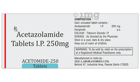 Acetomide 250 Tablet image Acetomide 250 Tablet image