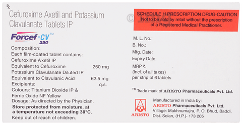 Forcef-CV 250 Tablet image