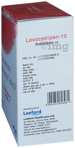 Levocetrizen 10mg Tablet image Levocetrizen 10mg Tablet image