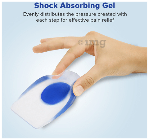 Dr Foot Silicone Gel Heel Cups with Shock Absorbing Support Large