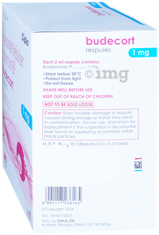 BUDEcort 1mg Respules (2ml Each) image