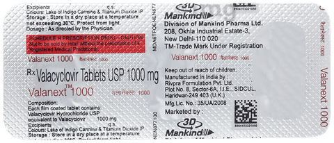 Valanext 1000mg Tablet image