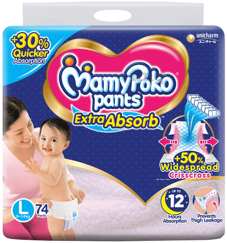 Mamy Poko Pants Large Size 914 kg Diapers 4 pc  Quick Pantry