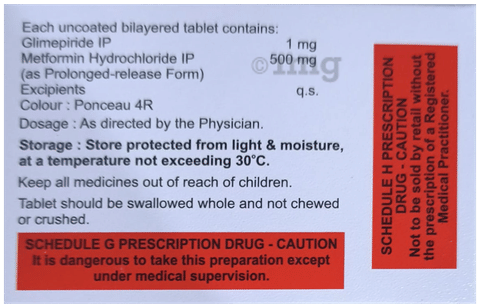 Auroglyde 1/500 Tablet PR image Auroglyde 1/500 Tablet PR image