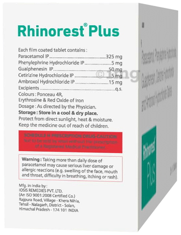 Rhinorest Plus Tablet
