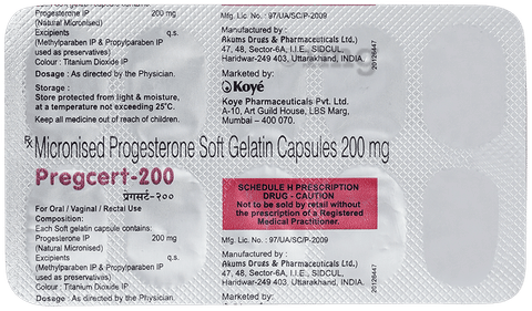 Pregcert 200 Capsule image