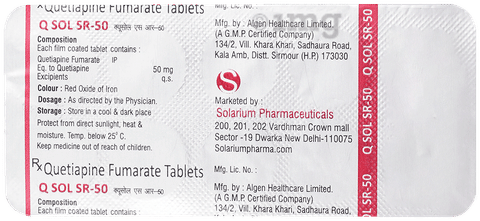 Q Sol 50mg Tablet SR image Q Sol 50mg Tablet SR image