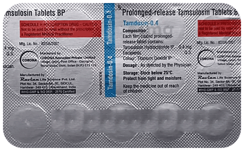 Tamdosin 0.4 Tablet PR image Tamdosin 0.4 Tablet PR image