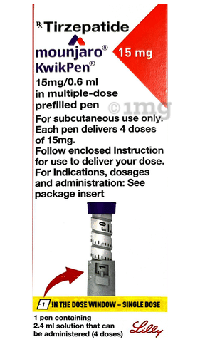 Buy Mounjaro 15mg KwikPen Online: View Uses, Side Effects, Price,  Substitutes
