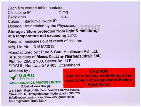 Cildipin 5mg Tablet image