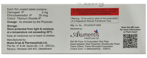 Estradine 30mcg/2mg Tablet image