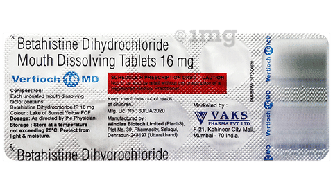 Vertioch 16 MD Tablet image Vertioch 16 MD Tablet image