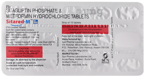 Sitared-M 50/1000 Tablet image Sitared-M 50/1000 Tablet image