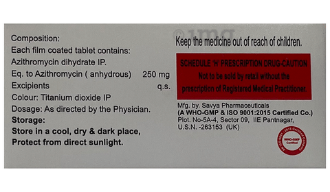 Azithru 250 Tablet image