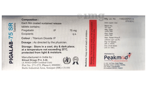 Pigalab 75 SR Tablet image