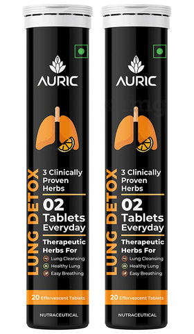 Auric Lung Detox Effervescent Tablet With NAC and Herbs (20 Each): Buy  combo pack of 2.0 bottles at best price in India